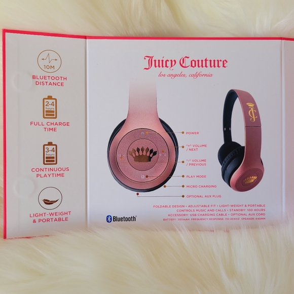 🩷🩷JUICY COUTURE BEAUTIFUL BLUETOOTH WIRELESS HEADPHONES🩷🩷 - Picture 5 of 6